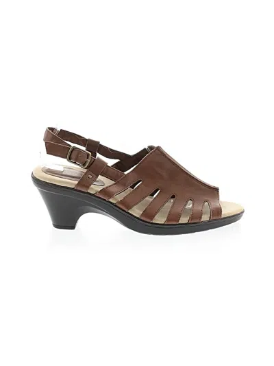 Pre-owned Easy Street Wedges In Brown