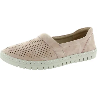 Easy Street Wesleigh Womens Faux Leather Slip-on Slip-on Sneakers In Gold