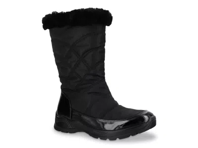 Easy Street Wide Width Cuddle Easy Dry Waterproof Boot In Black