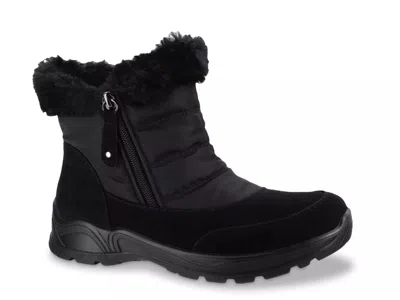 Easy Street Wide Width Frosty Easy Dry Waterproof Bootie In Black