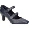 Easy Street Willis Womens Faux Suede Padded Insole Mary Janes