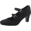 Easy Street Willis Womens Faux Suede Padded Insole Mary Janes In Multi