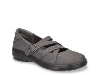 Easy Street Wise Mary Jane Slipon In Gray