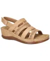 Easy Street Alexi Slingback Platform Wedge Sandal In Natural
