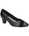 Easy Street Arya Womens Loafers Slip On Loafer Heels In Black