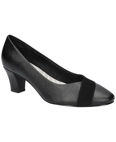 Easy Street Arya Womens Loafers Slip On Loafer Heels In Black