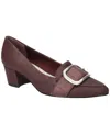 Easy Street Aster Womens Pointed Closed Toe Block Heel Pumps In Burgundy