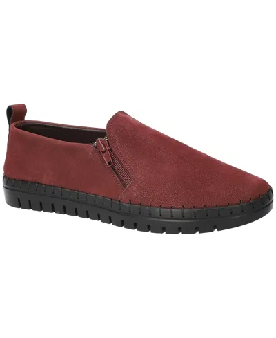 Easy Street Women's Astoria Zip-up Flats In Burgundy