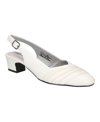 Easy Street Women's Bates Slingback Pumps In White