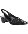 Easy Street Bizzy Womens Round Closed Toe Block Heel Pumps In Black