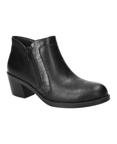 Easy Street Women's Bradley Block Heel Ankle Booties In Black