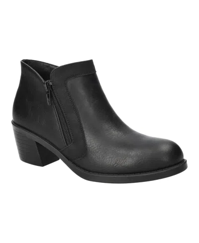 Easy Street Women's Bradley Block Heel Ankle Booties In Black