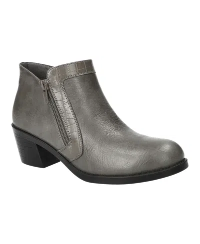 Easy Street Women's Bradley Block Heel Ankle Booties In Animal Print