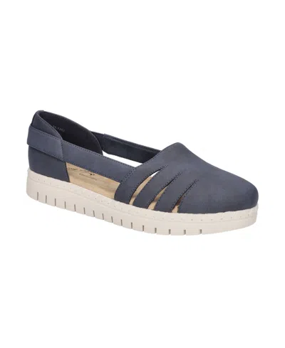 Easy Street Women's Bugsy Comfort Slip-on Flats In Navy