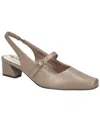 Easy Street Womens Buckle Man Made Slingback Heels In Taupe