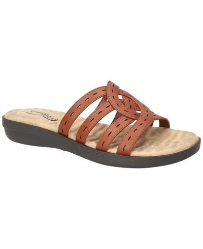 Easy Street Women's Cammie Slide Slip-on Sandals In Cognac