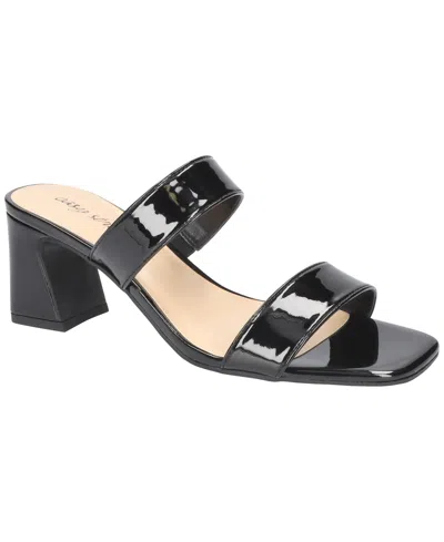 Easy Street Women's Clovelle Slip-on Block Heel Sandals In Black Patent