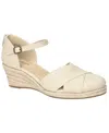 Easy Street Women's Coast Espadrille Wedge Sandals In Natural Linen Embossed