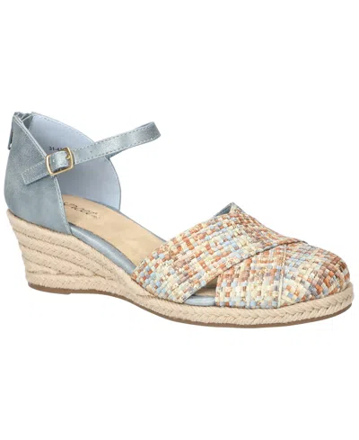 Easy Street Women's Coast Espadrille Wedge Sandals In Pastel Multi Woven
