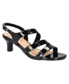Easy Street Como Strappy Sandal In Black Patent