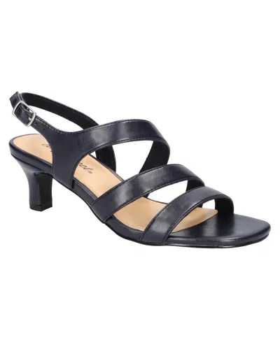 Easy Street Women's Como Heeled Sandals In Navy