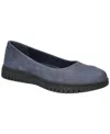 Easy Street Women's Cosma Comfort Ballet Flats In Navy