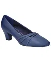 Easy Street Cristiny Womens Satin Glitter Pumps In Navy Satin