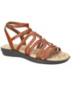 EASY STREET WOMEN'S DAYLILY GLADIATOR BUCKLE FLAT SANDALS