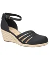Easy Street Women's Daytona Espadrille Wedge Sandals In Black