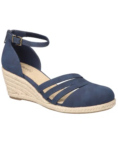 Easy Street Women's Daytona Espadrille Wedge Sandals In Navy