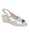 Easy Street Women's Devlin Espadrille Wedge Sandals In Blue