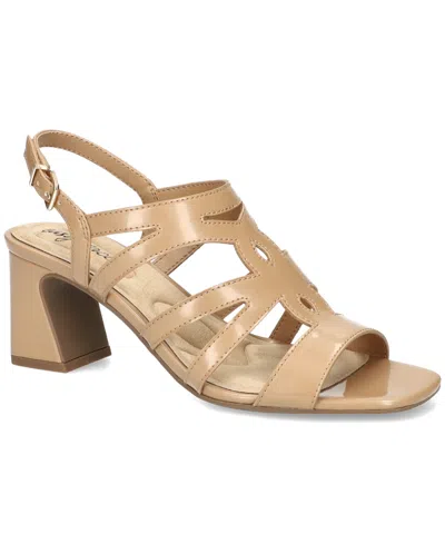 Easy Street Women's Divine Block Heel Dress Sandals In Nude