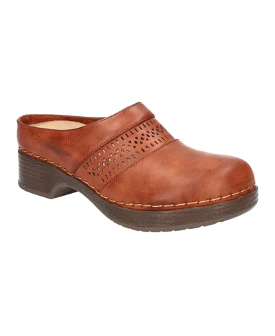 Easy Street Women's Easy Works Sidra Slip Resistant Clogs In Hickory