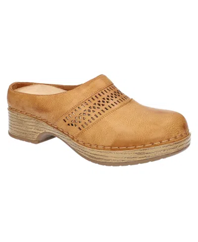 Easy Street Women's Easy Works Sidra Slip Resistant Clogs In Honey