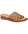 Easy Street Women's Daylily Gladiator Buckle Flat Sandals In Cognac