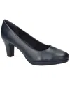 Easy Street Poet Womens Solid Man Made Pumps In Blue
