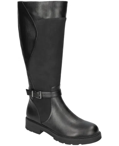 Easy Street Women's Erica Plus Athletic Shafted Tall Boots In Black