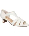 Easy Street Womens Essie Heeled Sandals In White