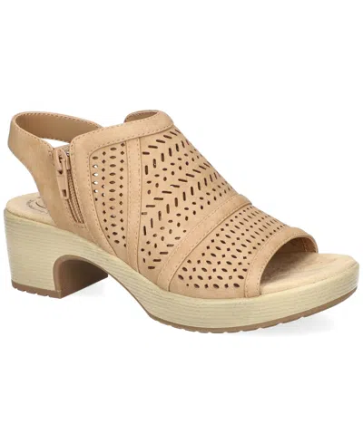 Easy Street Women's Evan Open Toe Platform Sandals In Brown