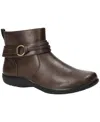Easy Street Women's Exeter Round Toe Ankle Boots In Brown