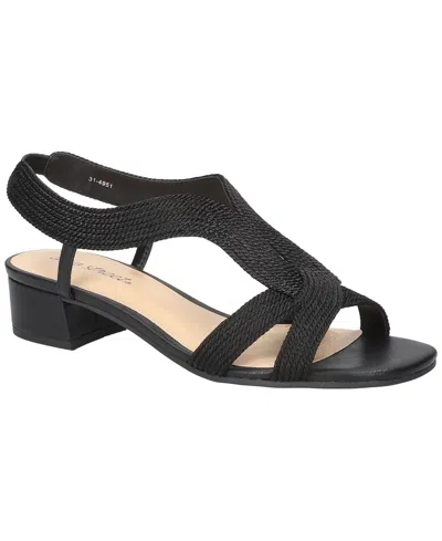 Easy Street Women's Festival Block Heel Sandals In Black Woven