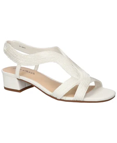 Easy Street Women's Festival Block Heel Sandals In White Woven