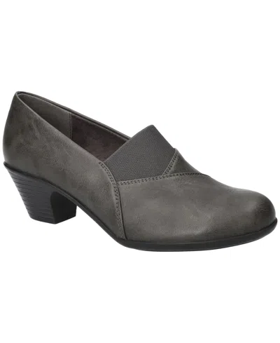Easy Street Women's Fondly Block-heel Slip-on Shooties In Gray