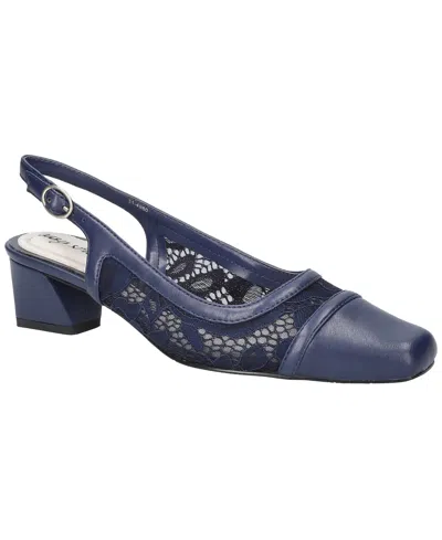 Easy Street Women's Fortune Square Toe Slingback Pumps In Navy