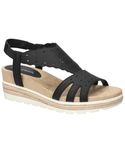 Easy Street Women's Fran Wedge Heel Sandals In Black