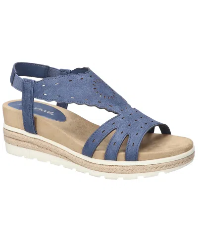 Easy Street Women's Fran Wedge Heel Sandals In Denim