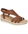 Easy Street Women's Fran Wedge Heel Sandals In Tan