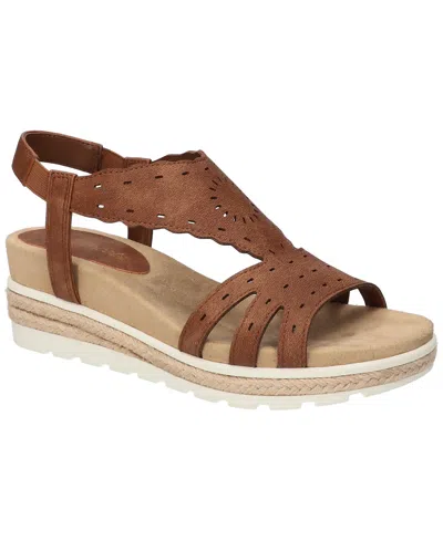 Easy Street Women's Fran Wedge Heel Sandals In Tan