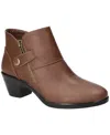 Easy Street Womens Fritzi Block Heel Booties In Brown