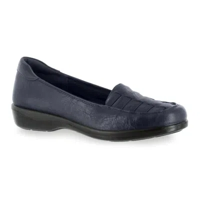 Easy Street Women's Genesis Comfort Slip On Loafer In Navy Burnish In Blue